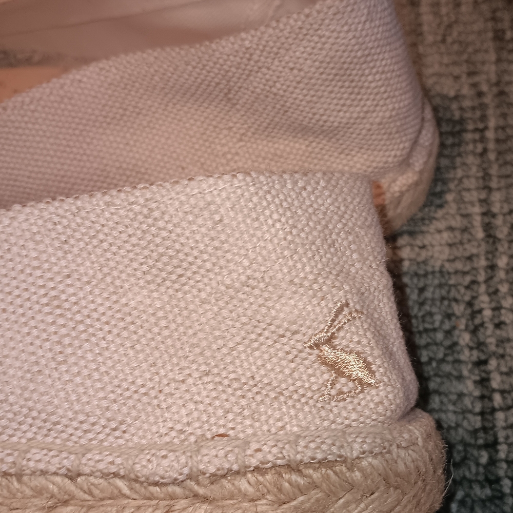 Joules Cream Canvas Floral Espadrille Flats - Picture 4 of 4